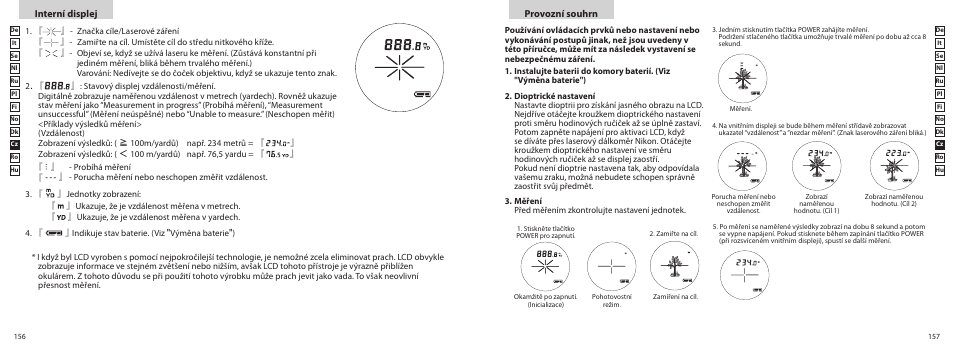 Interní displej provozní souhrn | Nikon PROSTAFF User Manual | Page 79 / 99