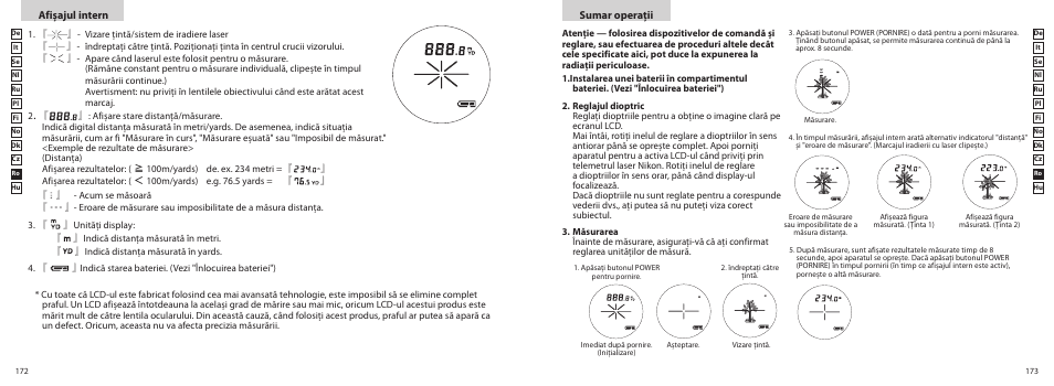 Afişajul intern sumar operaţii | Nikon PROSTAFF User Manual | Page 87 / 99