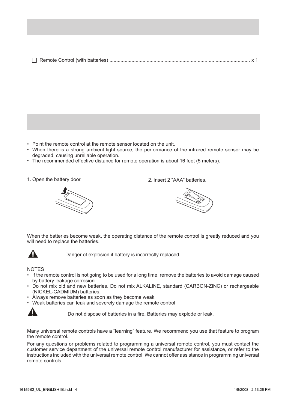 Accessories, Getting started | Audiovox FPE1508 User Manual | Page 5 / 19
