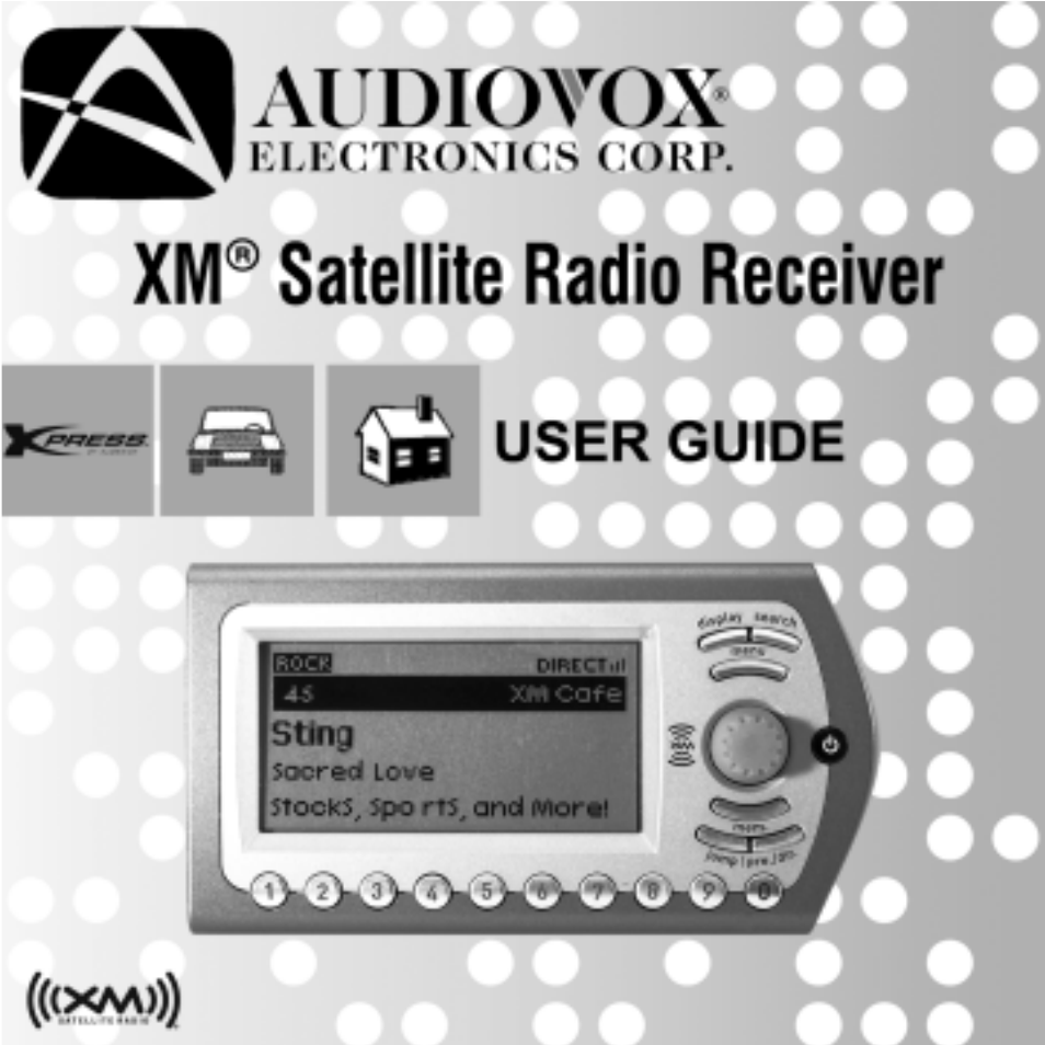 Audiovox Satellite Radio Receiver User Manual | 64 pages