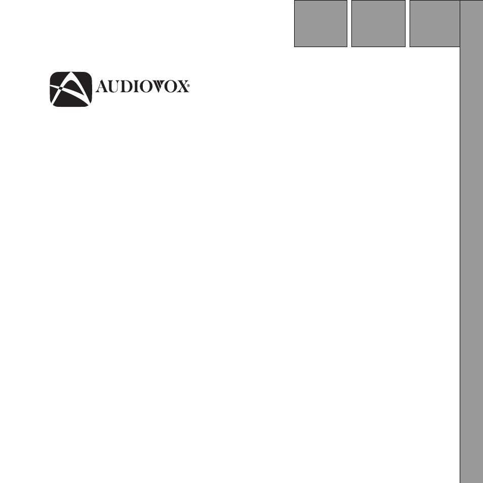 Audiovox Satellite Radio Receiver User Manual | Page 61 / 64