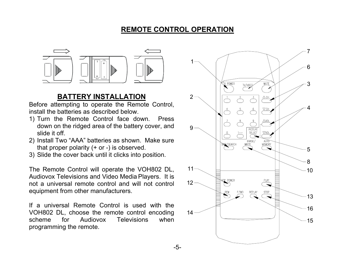 Audiovox VOH802 User Manual | Page 6 / 16