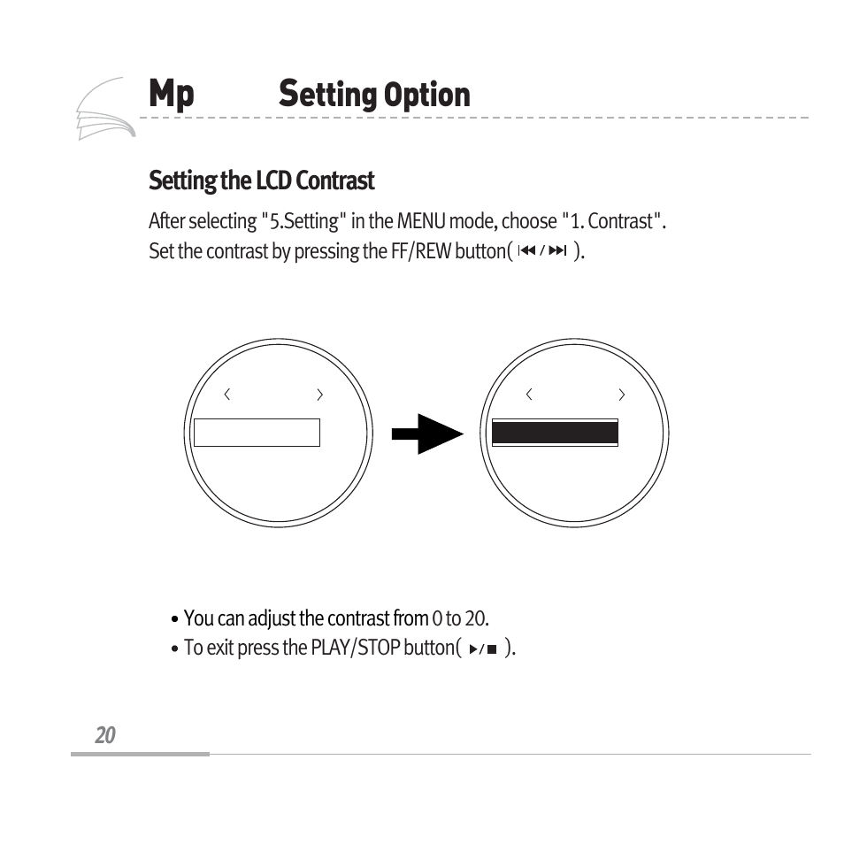 Etting option | Audiovox MP3128 User Manual | Page 23 / 44