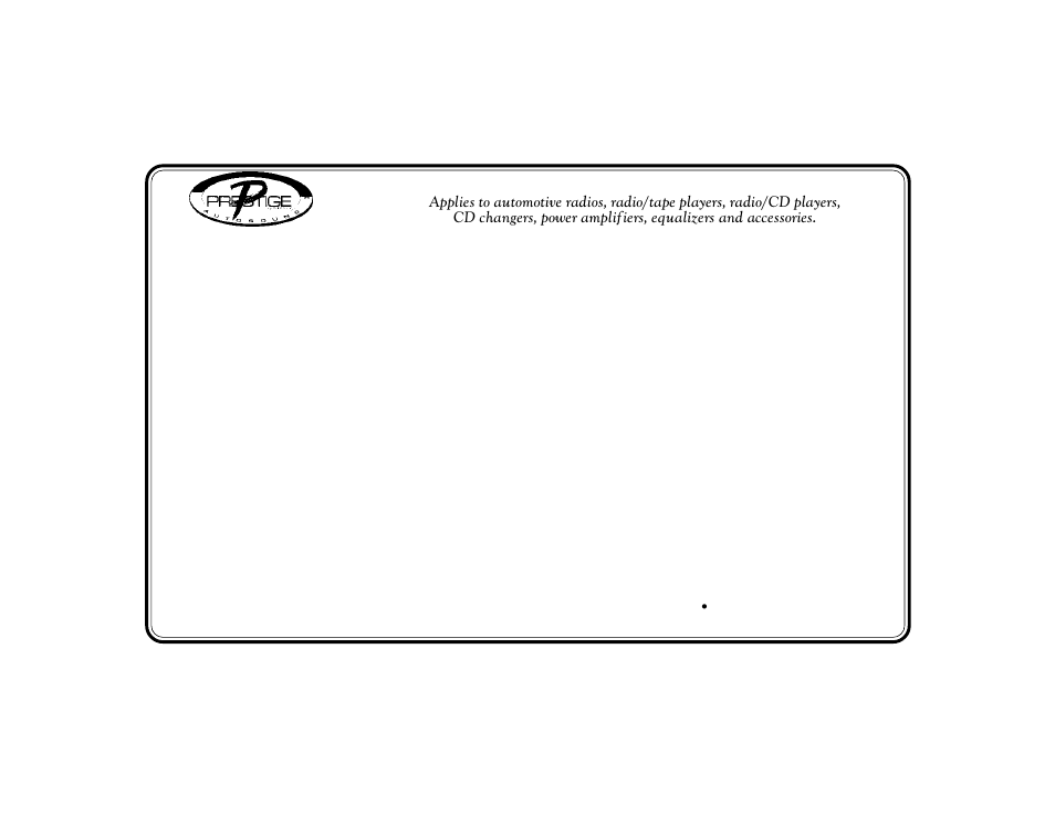 12 / 24 month limited warranty | Audiovox Prestige P-98 User Manual | Page 11 / 35