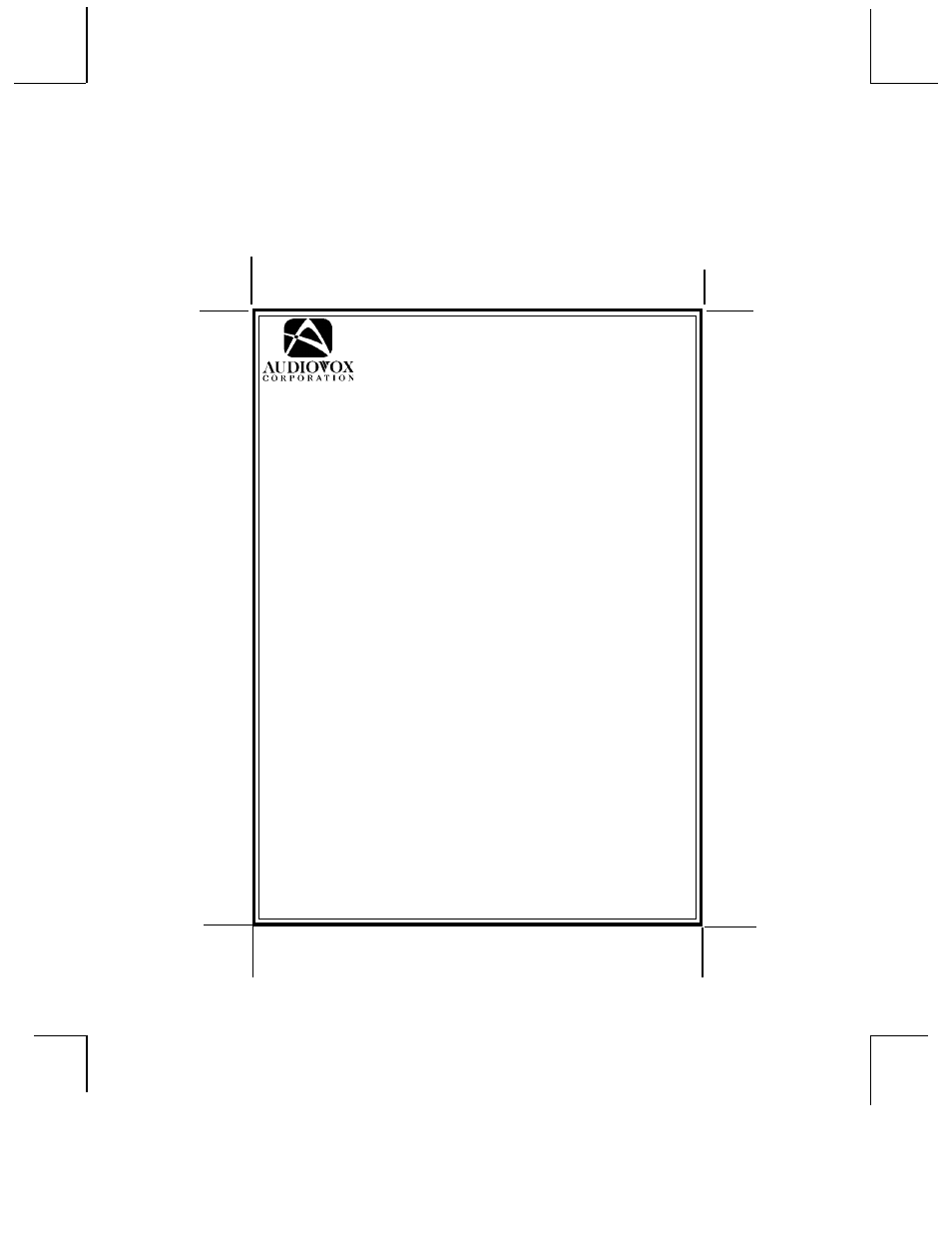 Audiovox 5BCR03 User Manual | 6 pages