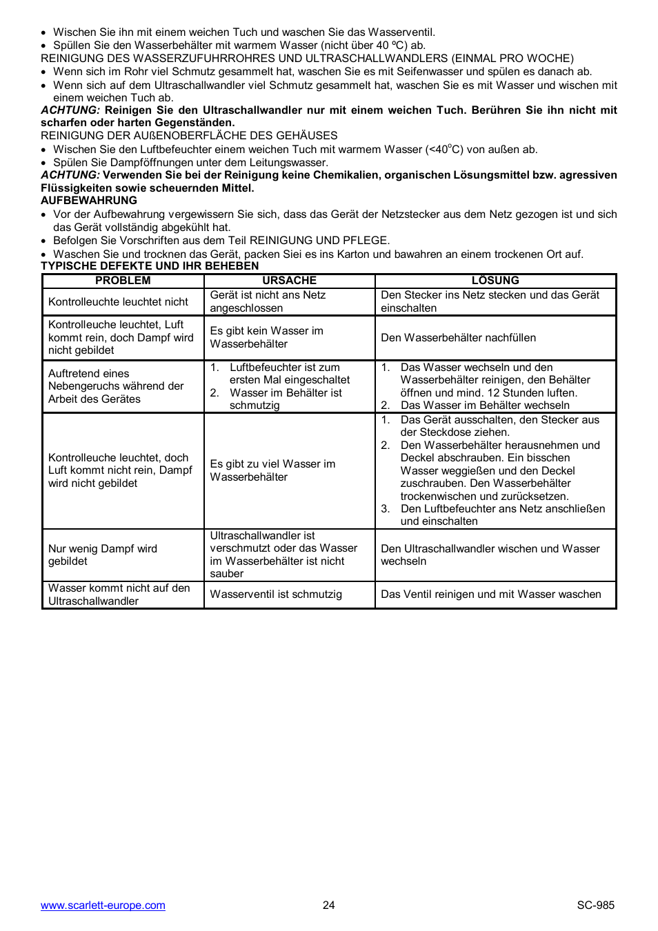 Scarlett SC-985 User Manual | Page 24 / 24