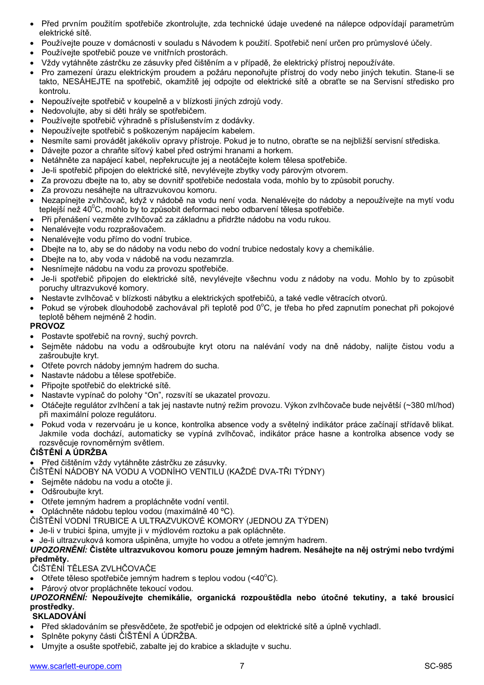 Scarlett SC-985 User Manual | Page 7 / 24