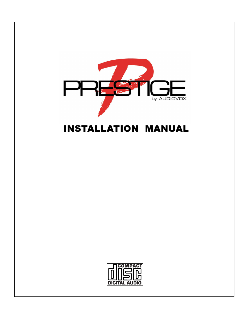 Audiovox Prestige P-105 User Manual | 8 pages