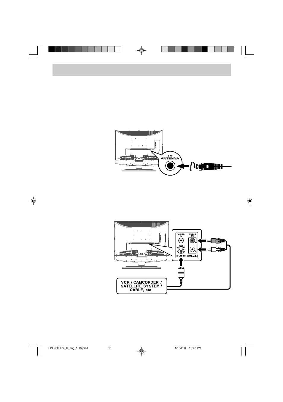Connections | Audiovox FPE2608DV User Manual | Page 11 / 31