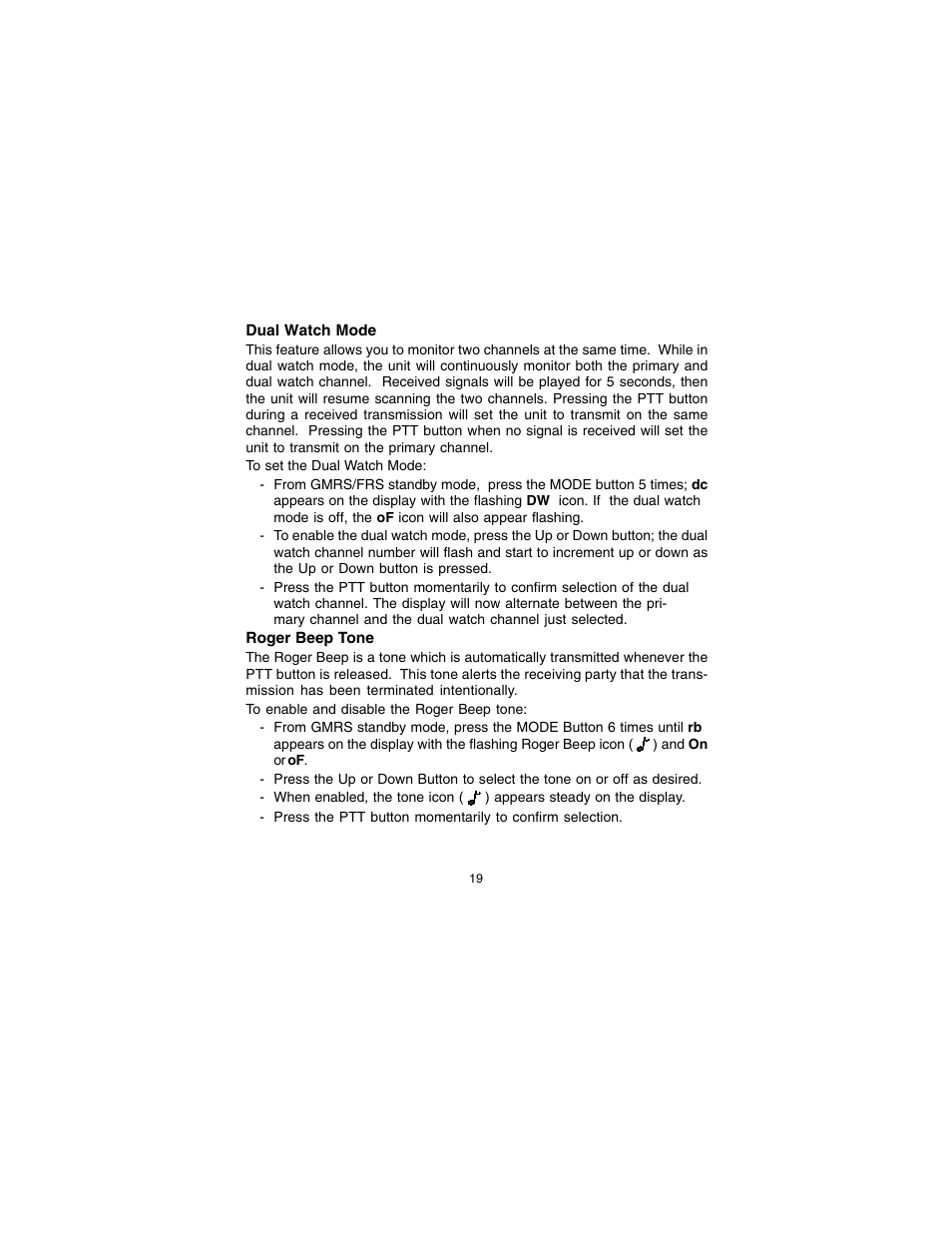 Audiovox GMRS2VMK User Manual | Page 19 / 28