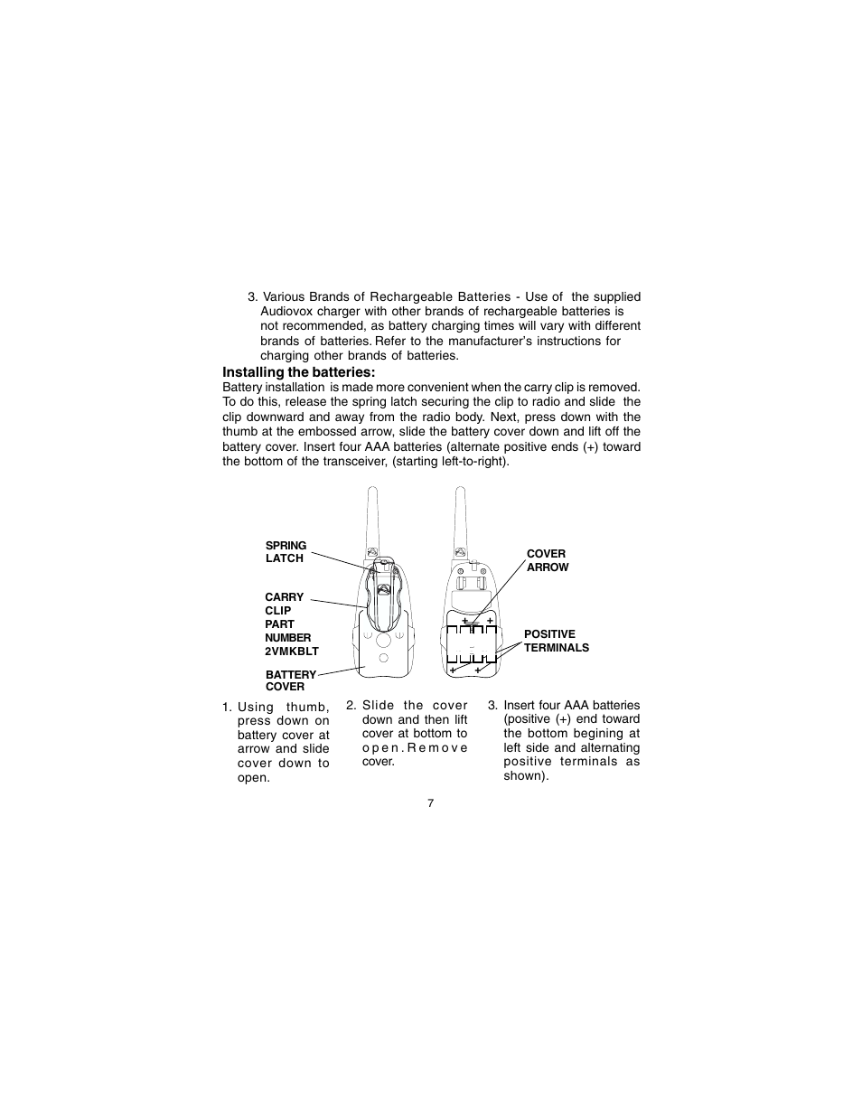 Audiovox GMRS2VMK User Manual | Page 7 / 28