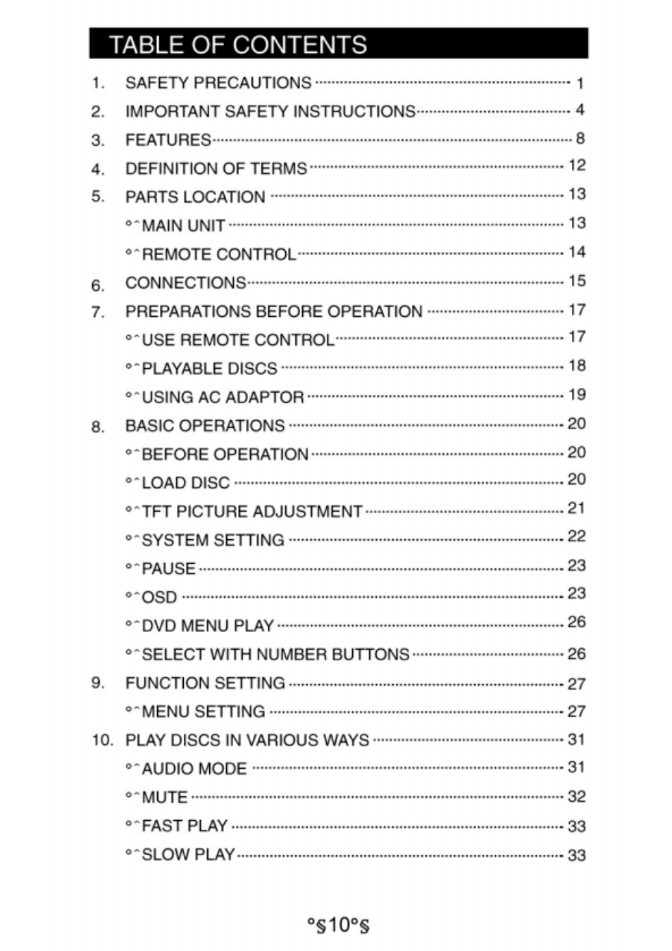 Audiovox D1730 User Manual | Page 11 / 46