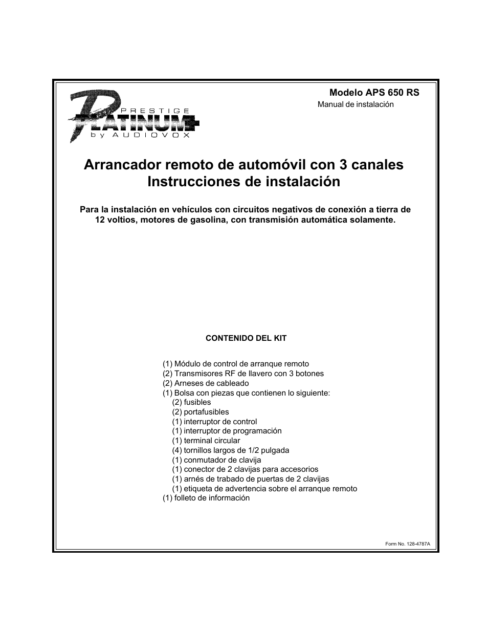 Audiovox APS 650 RS User Manual | Page 17 / 24