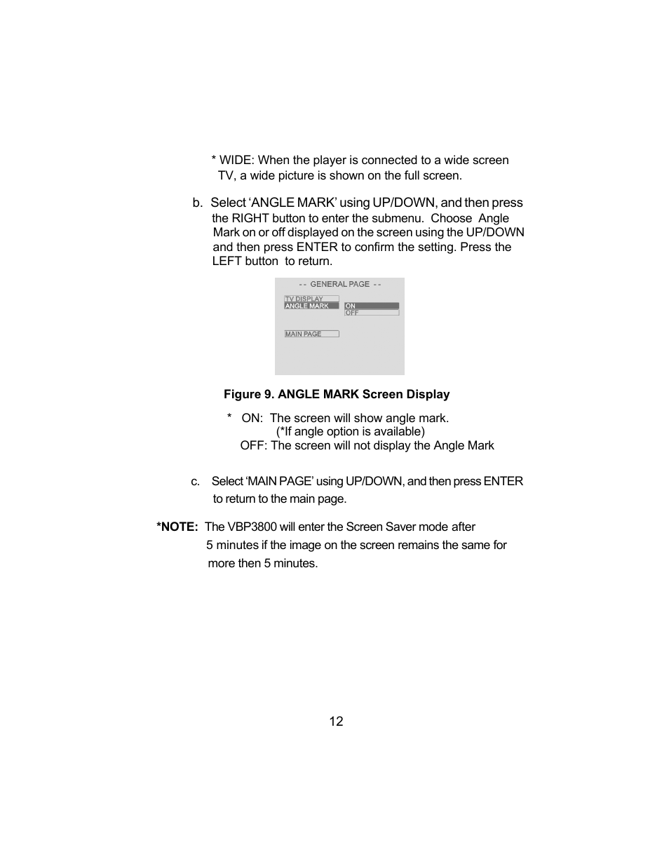 Audiovox VBP3800 User Manual | Page 12 / 34