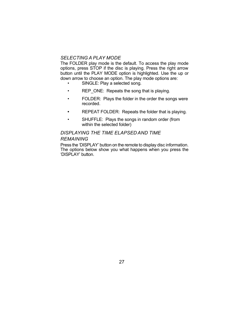 Audiovox VBP3800 User Manual | Page 27 / 34