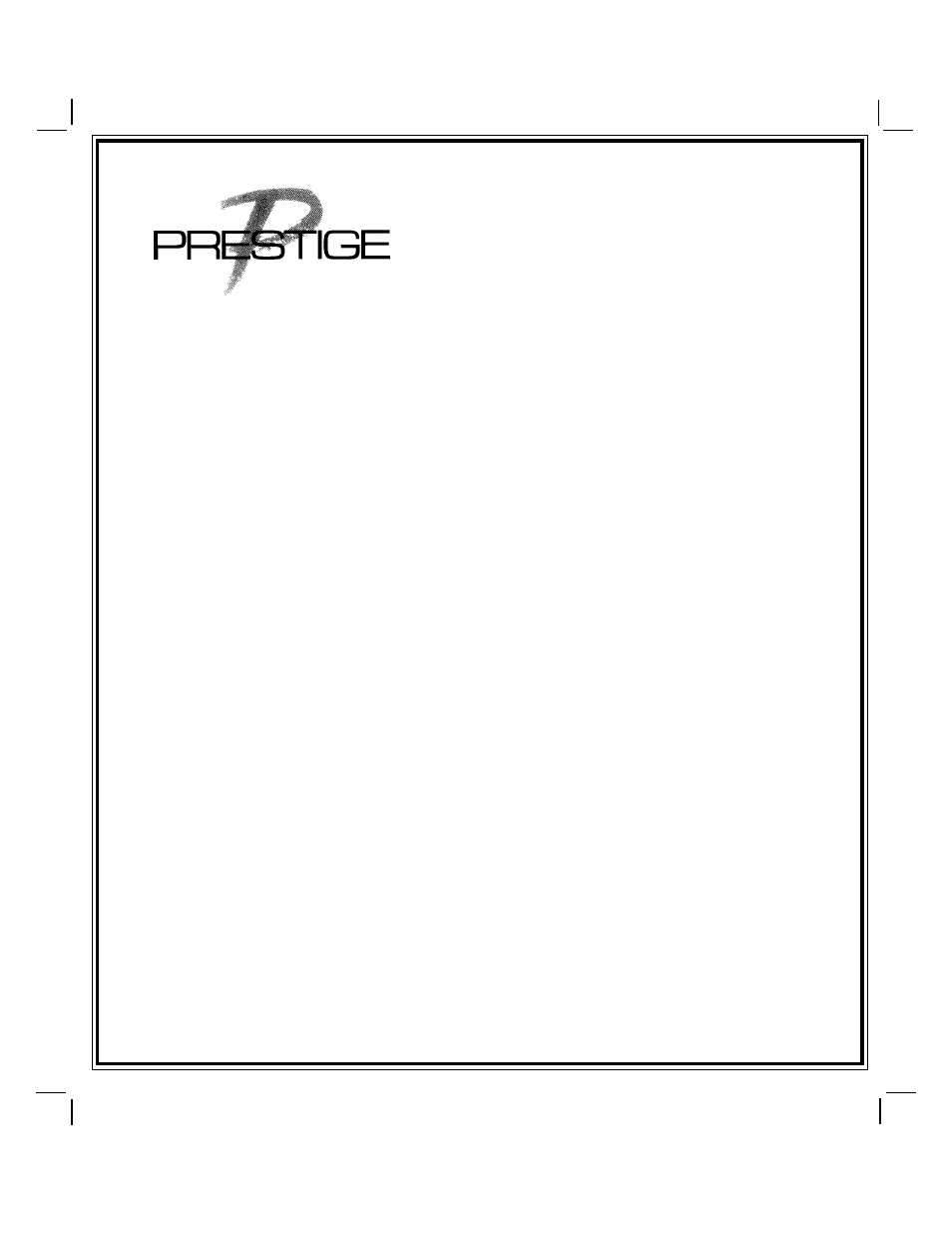 Prestige Portraits APS-20B User Manual | 8 pages
