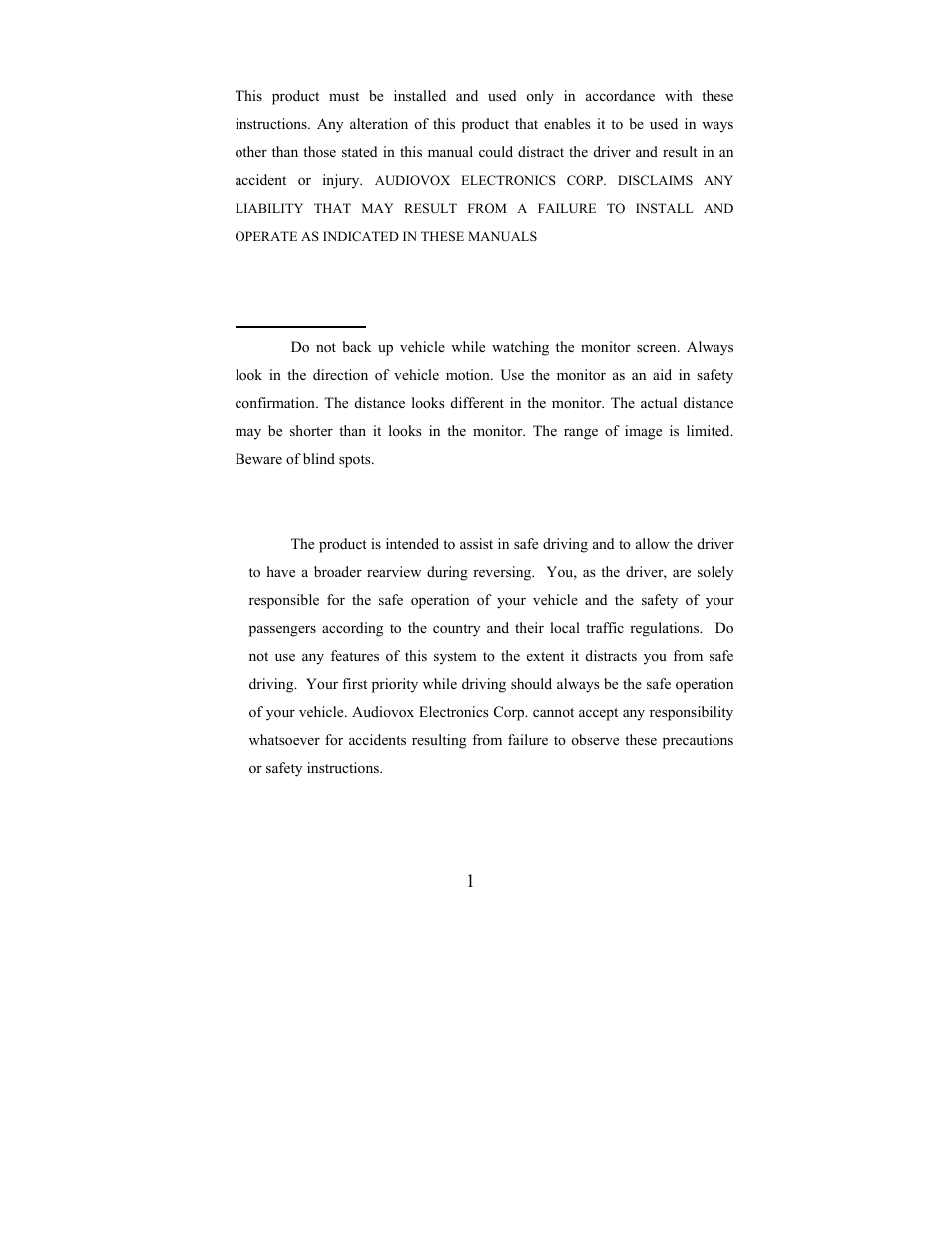 Warnings, Cautions | Audiovox LCM45NB User Manual | Page 2 / 8