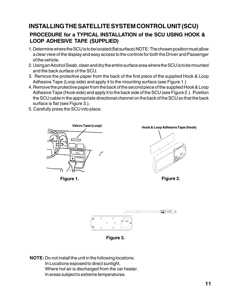 Installing the satellite system control unit (scu) | Audiovox XM-RCV User Manual | Page 11 / 12