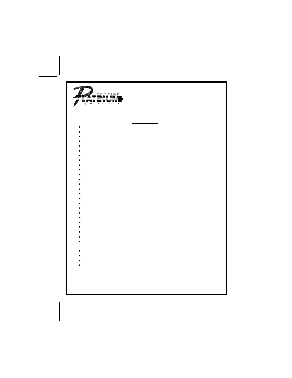 Audiovox Platinum APS 686T User Manual | 4 pages