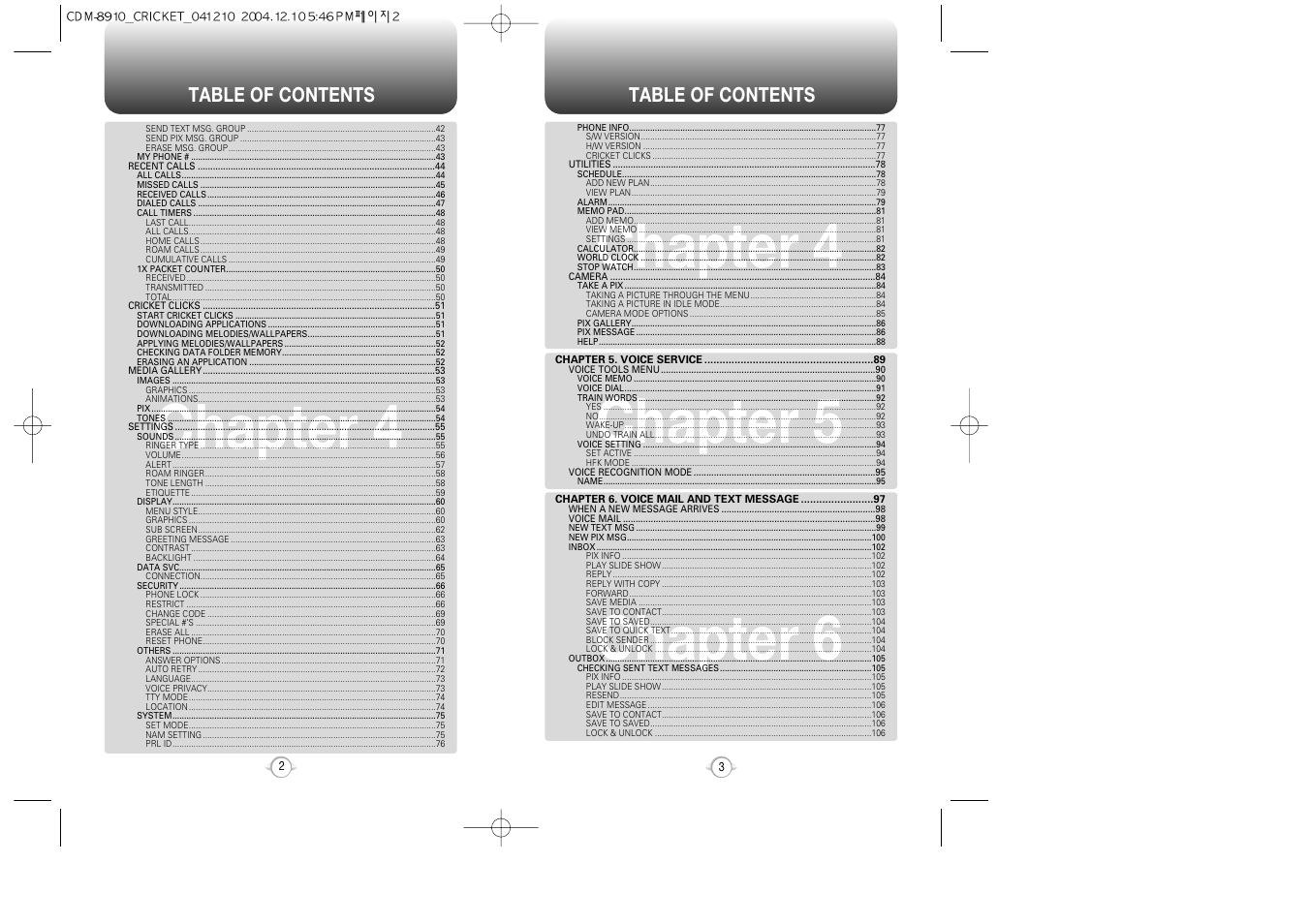 Audiovox CDM-89100C User Manual | Page 3 / 68