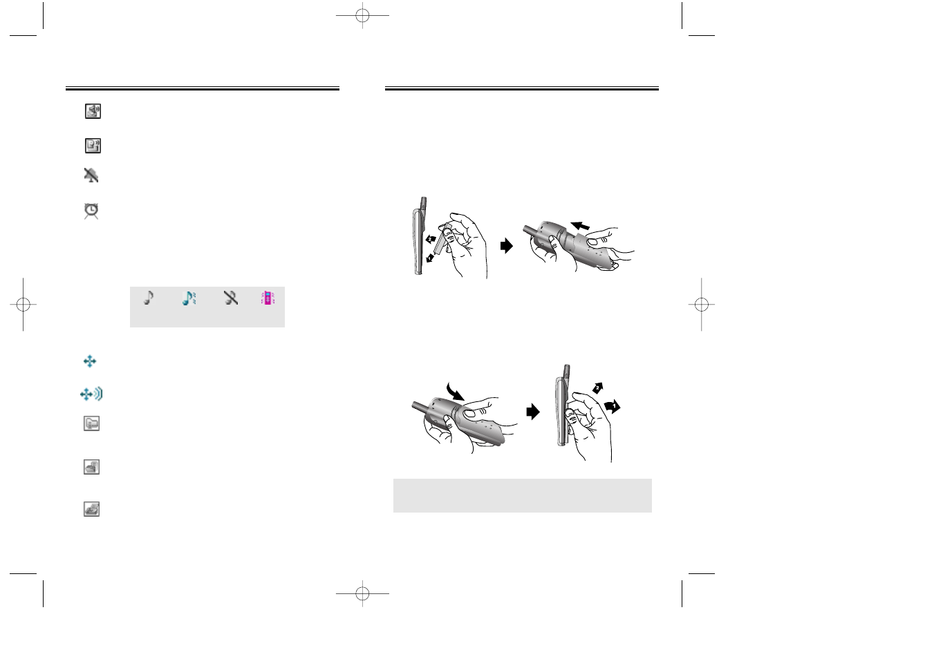 Using the ba, Using the ba tter tter y y, Displa | Displa y indica y indica tors tors | Audiovox CDM 8410 User Manual | Page 8 / 77