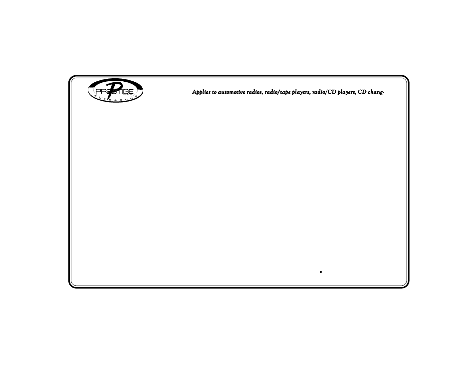 12 / 24 month limited warranty | Audiovox Prestige P153B User Manual | Page 15 / 16