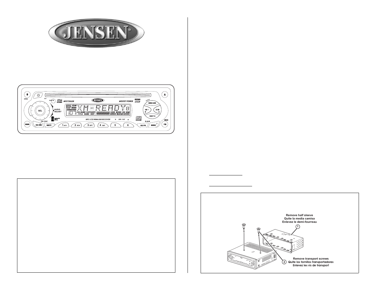 Audiovox MP5720USB User Manual | 24 pages