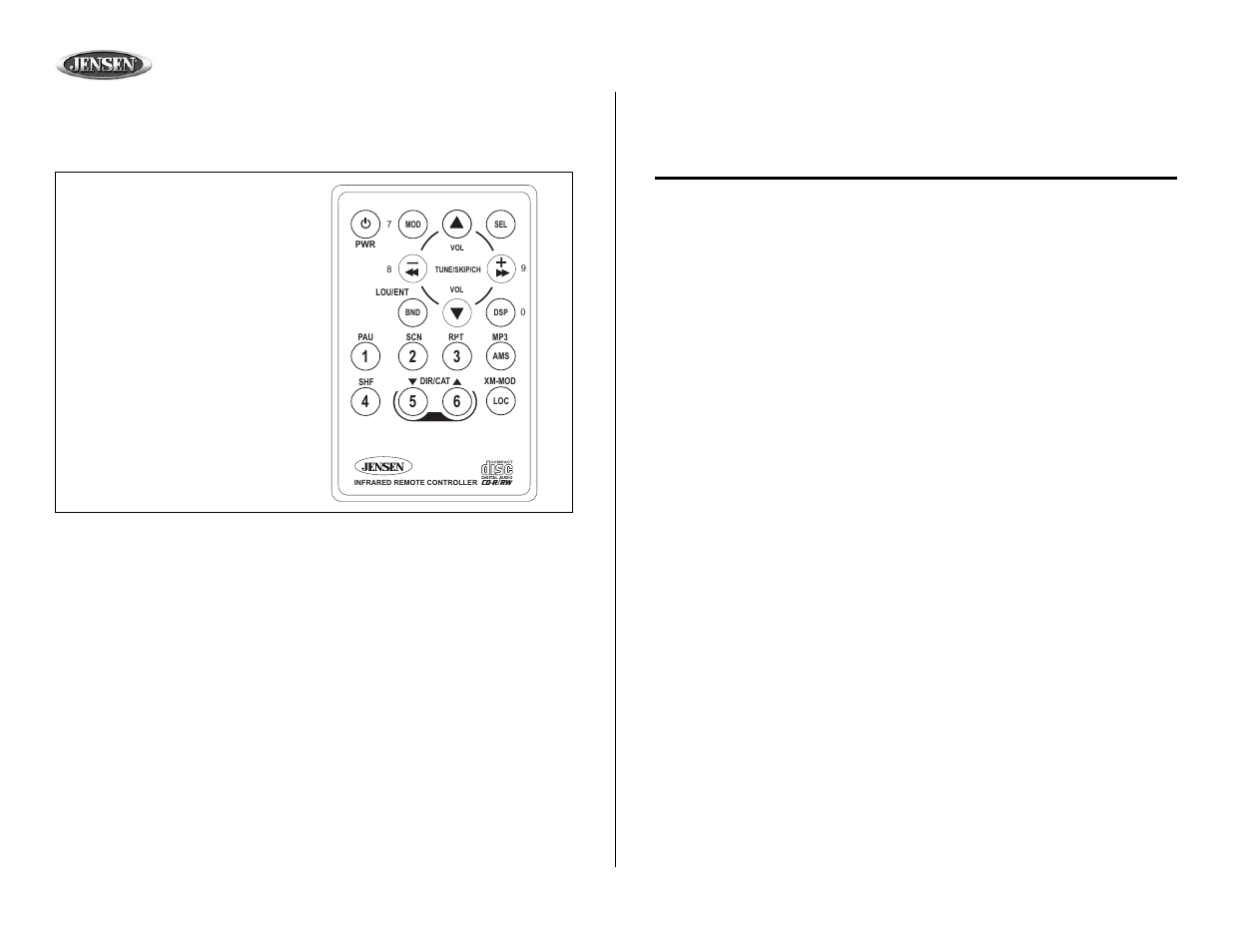 Mp5720usb, Control remoto, Prêt à être télécommandé | Remote control | Audiovox MP5720USB User Manual | Page 20 / 24