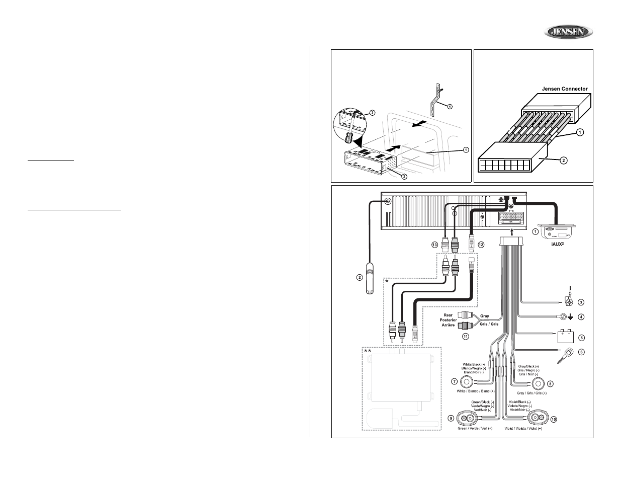 Mp5720usb, Preparation (continued), Wiring | Audiovox MP5720USB User Manual | Page 3 / 24