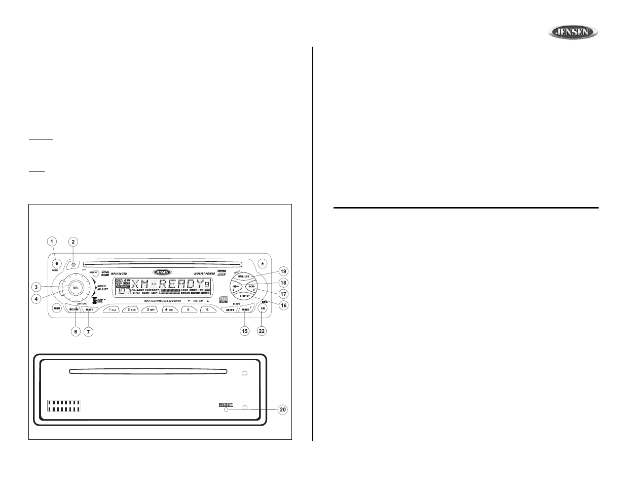 Mp5720usb, Basic operation, Operación básica | Opération de base | Audiovox MP5720USB User Manual | Page 7 / 24