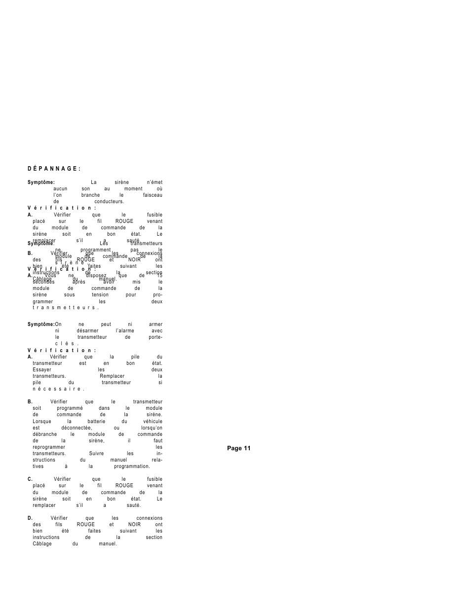 Audiovox Auto Security AA-9300 User Manual | Page 13 / 20
