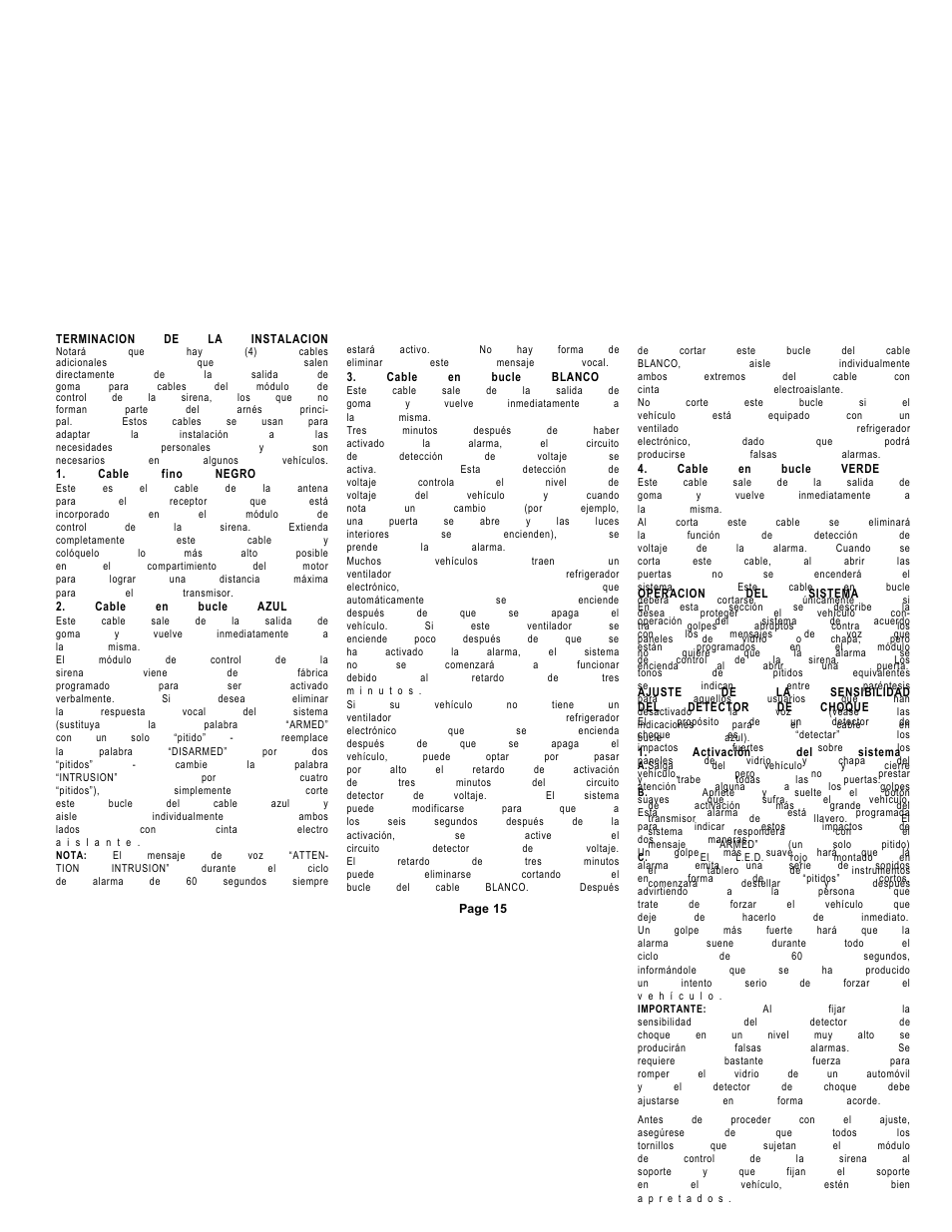 Audiovox Auto Security AA-9300 User Manual | Page 17 / 20