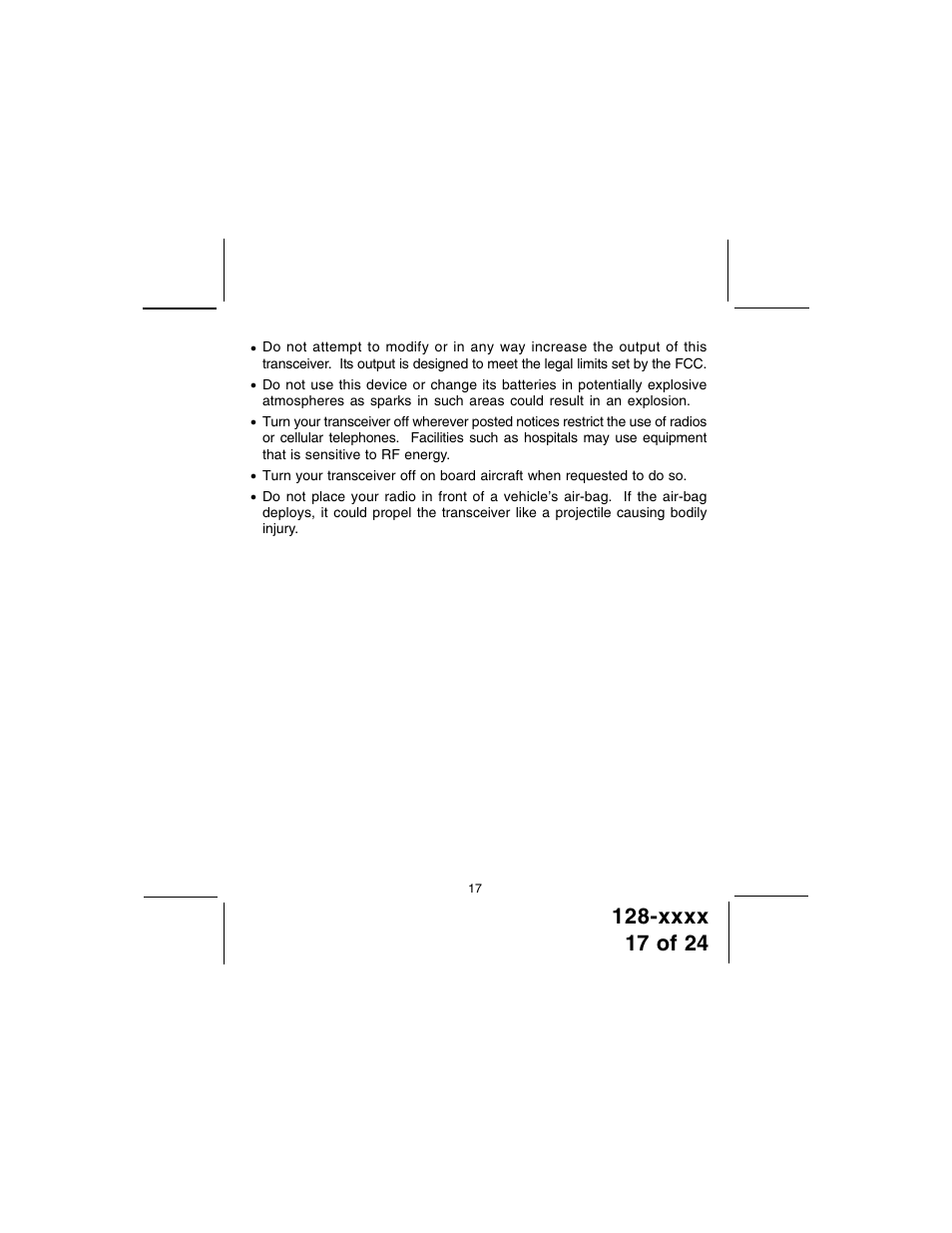 Audiovox GMRS100 User Manual | Page 17 / 24