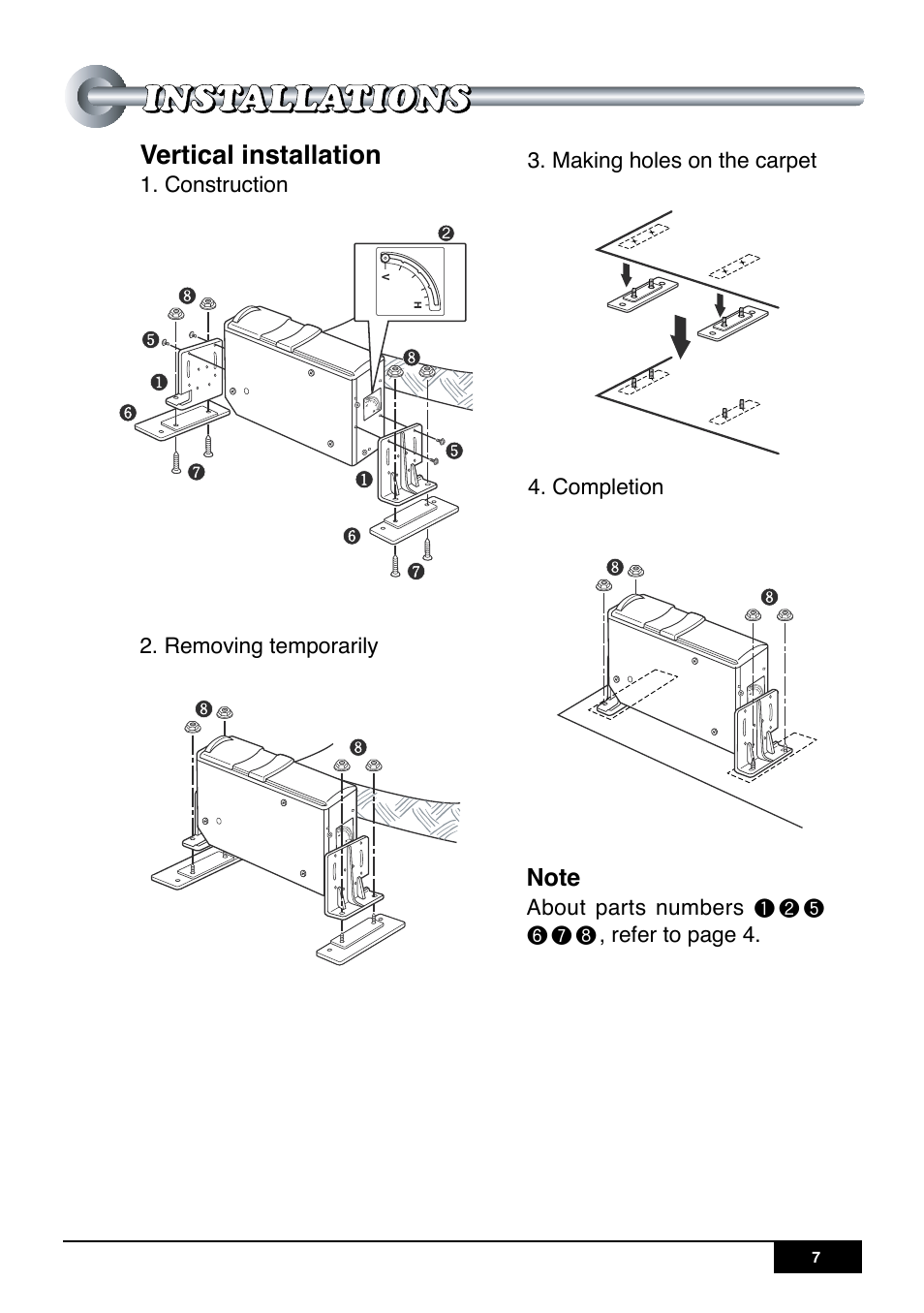 Vertical installation | Audiovox PAV-6CDP User Manual | Page 8 / 11