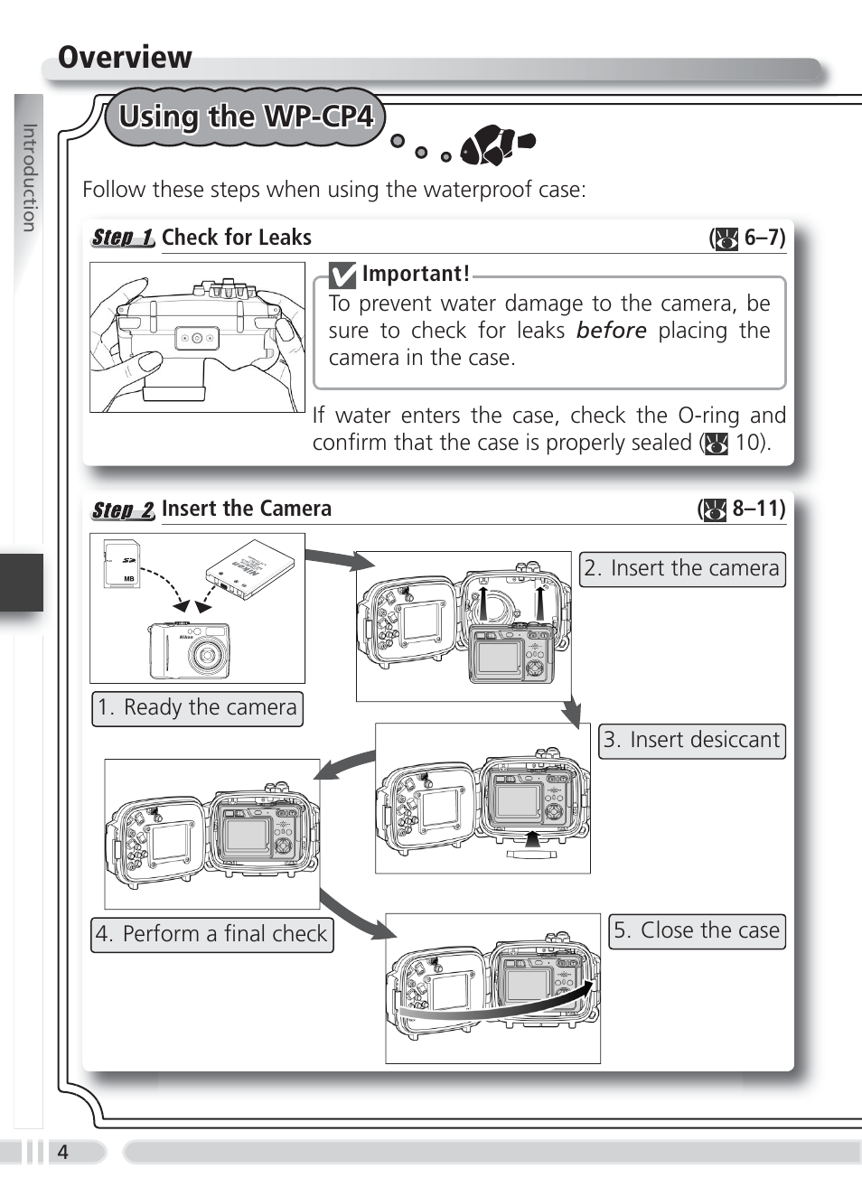 Overview, Using the wp-cp4 | Nikon WP-CP4 Coolpix 5900-7900 User Manual | Page 12 / 80
