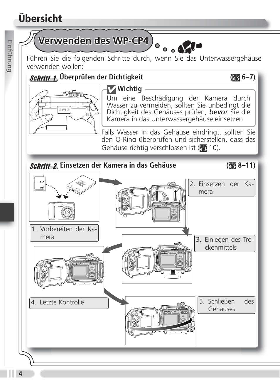 Übersicht, Verwenden des wp-cp4 | Nikon WP-CP4 Coolpix 5900-7900 User Manual | Page 38 / 80