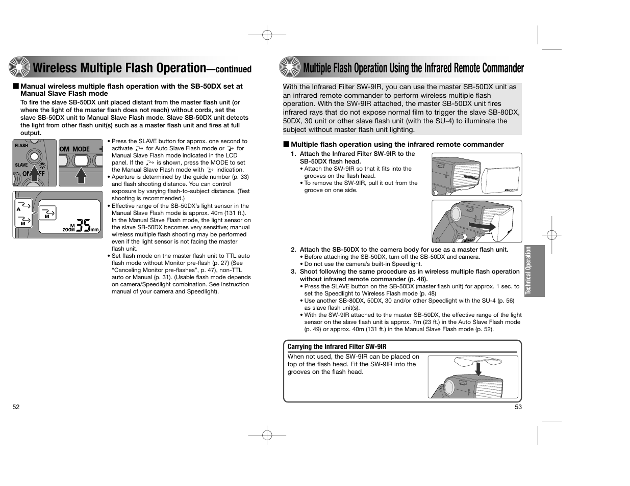 Wireless multiple flash operation, Continued | Nikon SB-50DX User Manual | Page 27 / 39