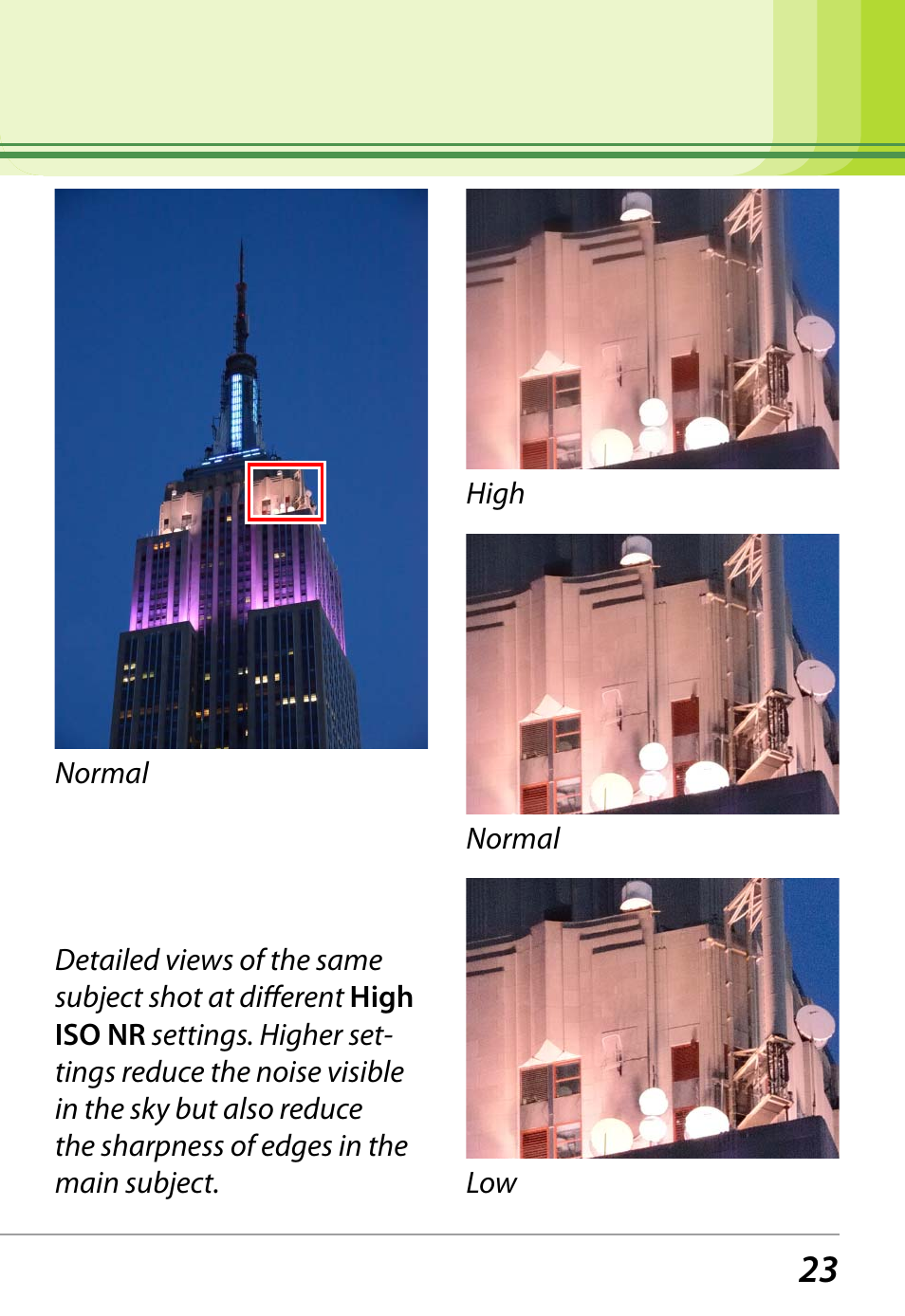 High iso sensitivity | Nikon D800 User Manual | Page 25 / 38