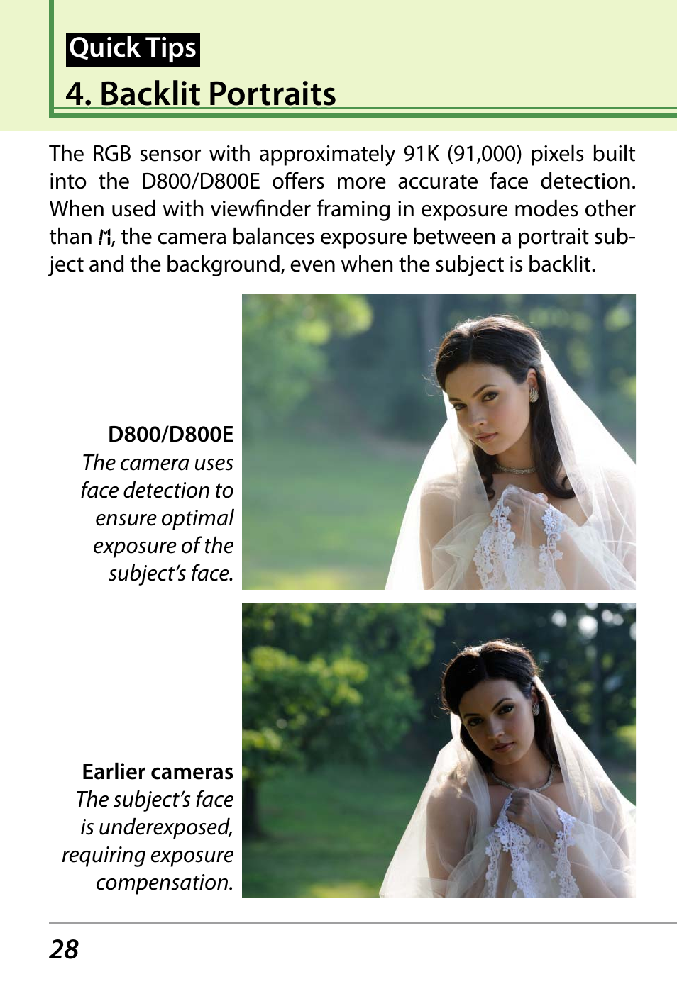 Backlit portraits, 28 quick tips | Nikon D800 User Manual | Page 30 / 38