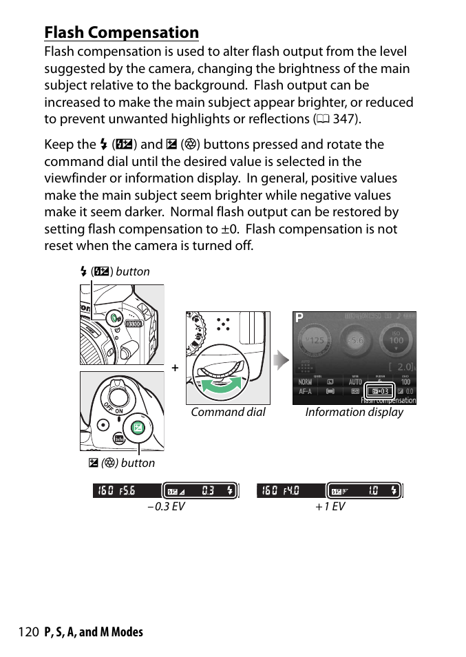 Flash compensation | Nikon D3300 User Manual | Page 140 / 392