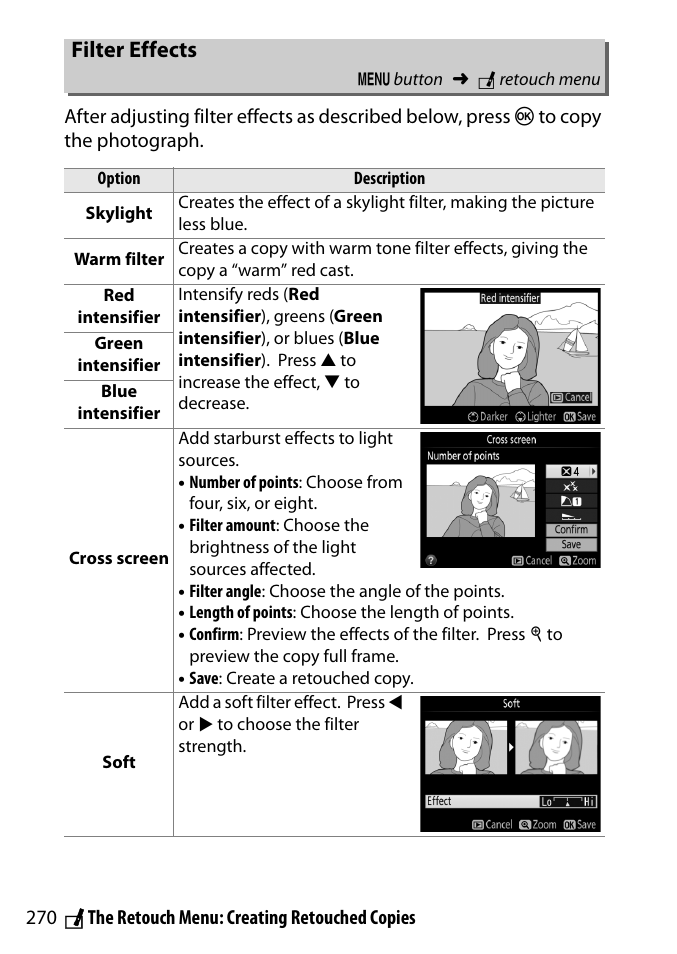 Filter effects | Nikon D3300 User Manual | Page 290 / 392