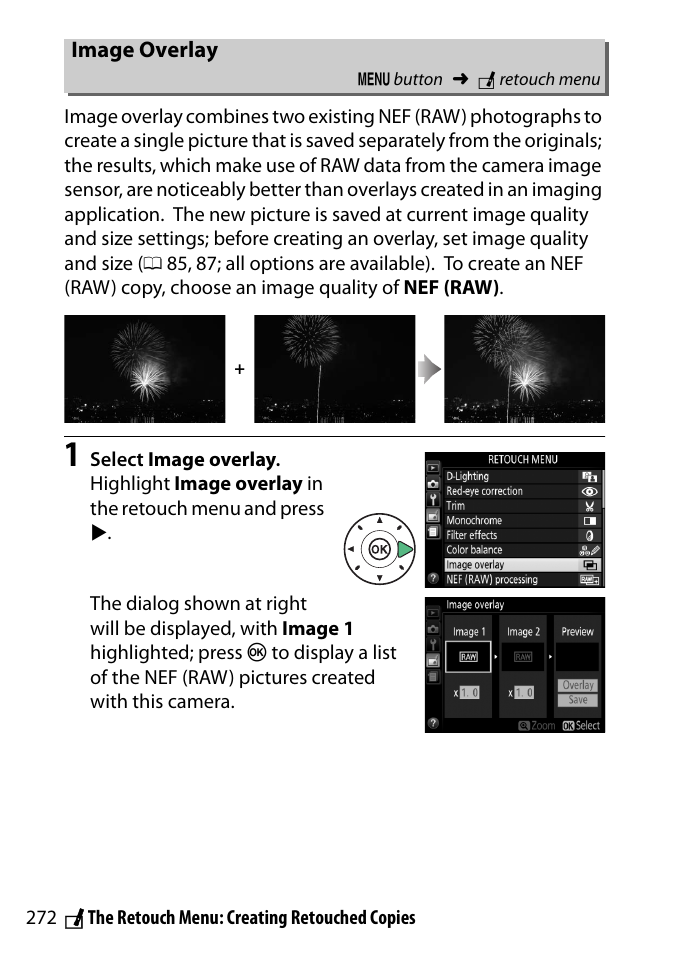 Image overlay | Nikon D3300 User Manual | Page 292 / 392
