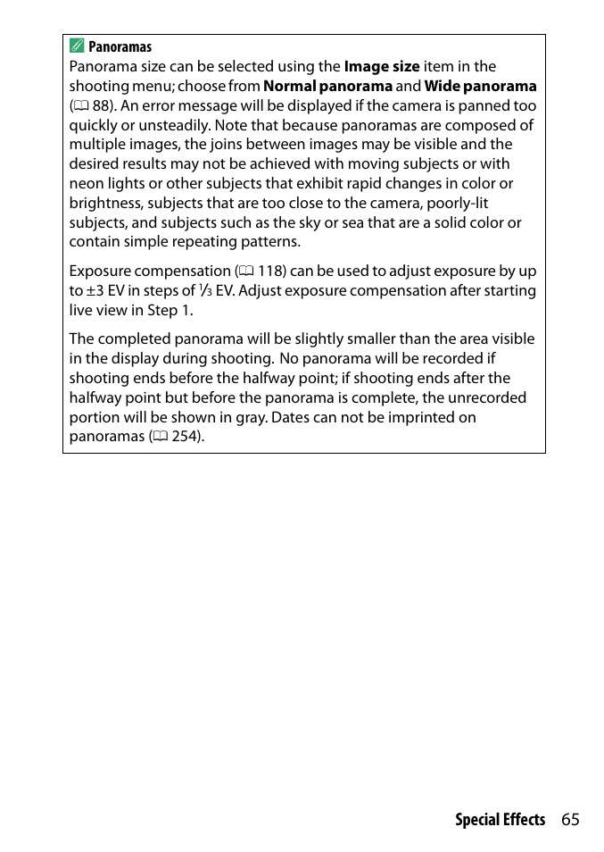 65 special effects a | Nikon D3300 User Manual | Page 85 / 392