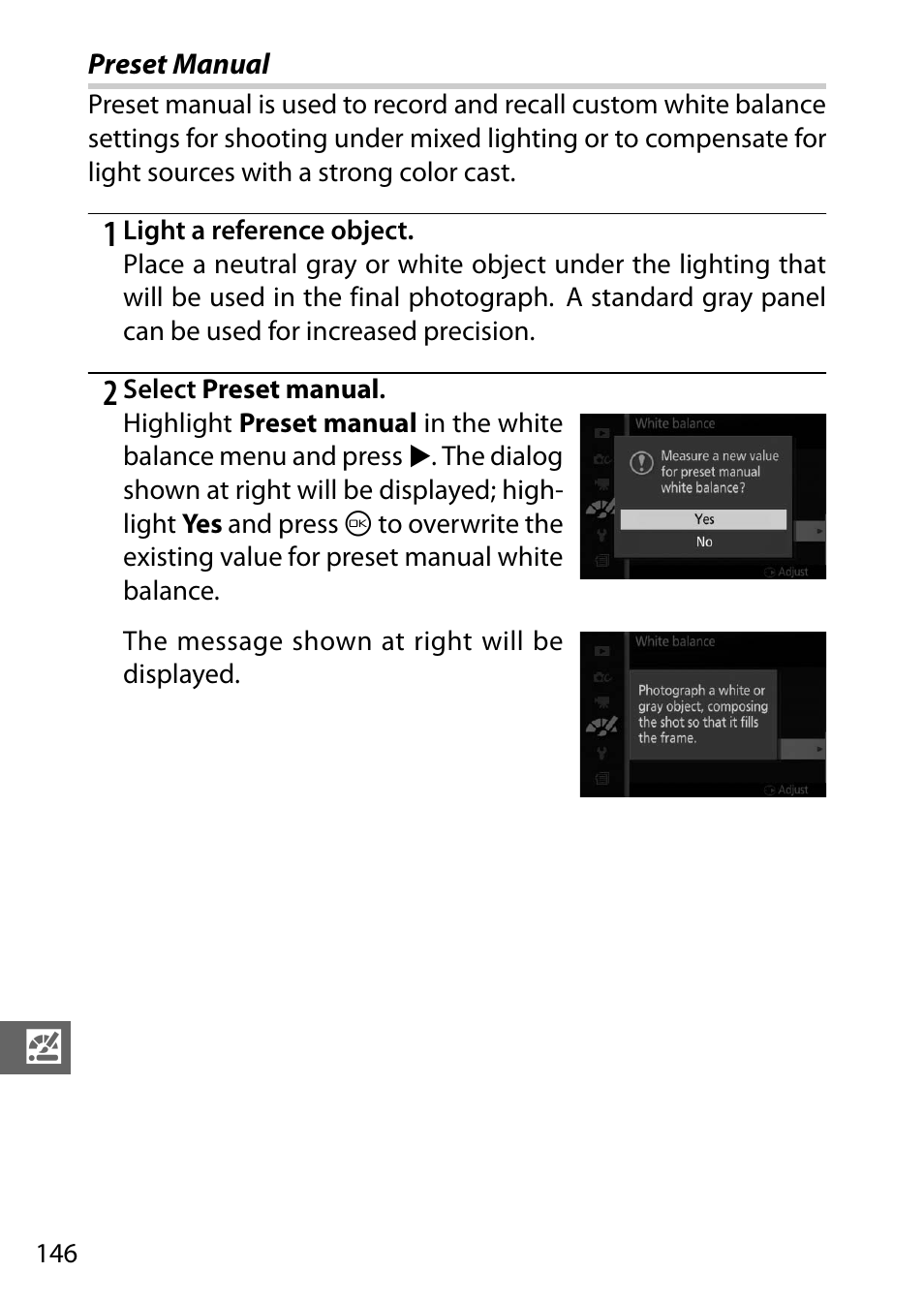 Preset manual | Nikon J3 User Manual | Page 166 / 234