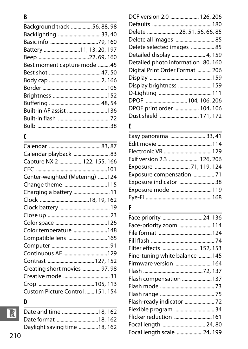 Nikon J3 User Manual | Page 230 / 234