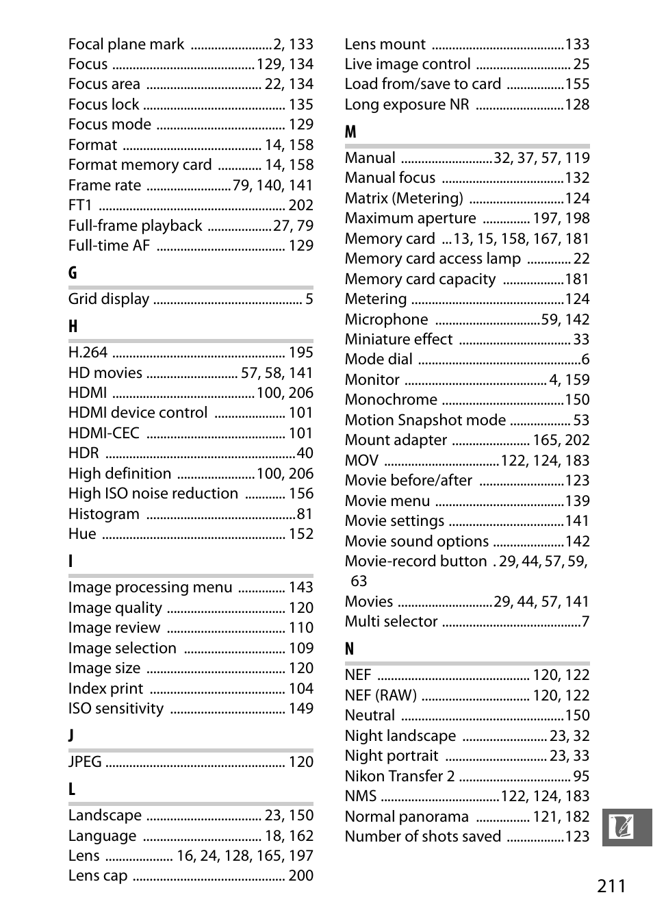 Nikon J3 User Manual | Page 231 / 234