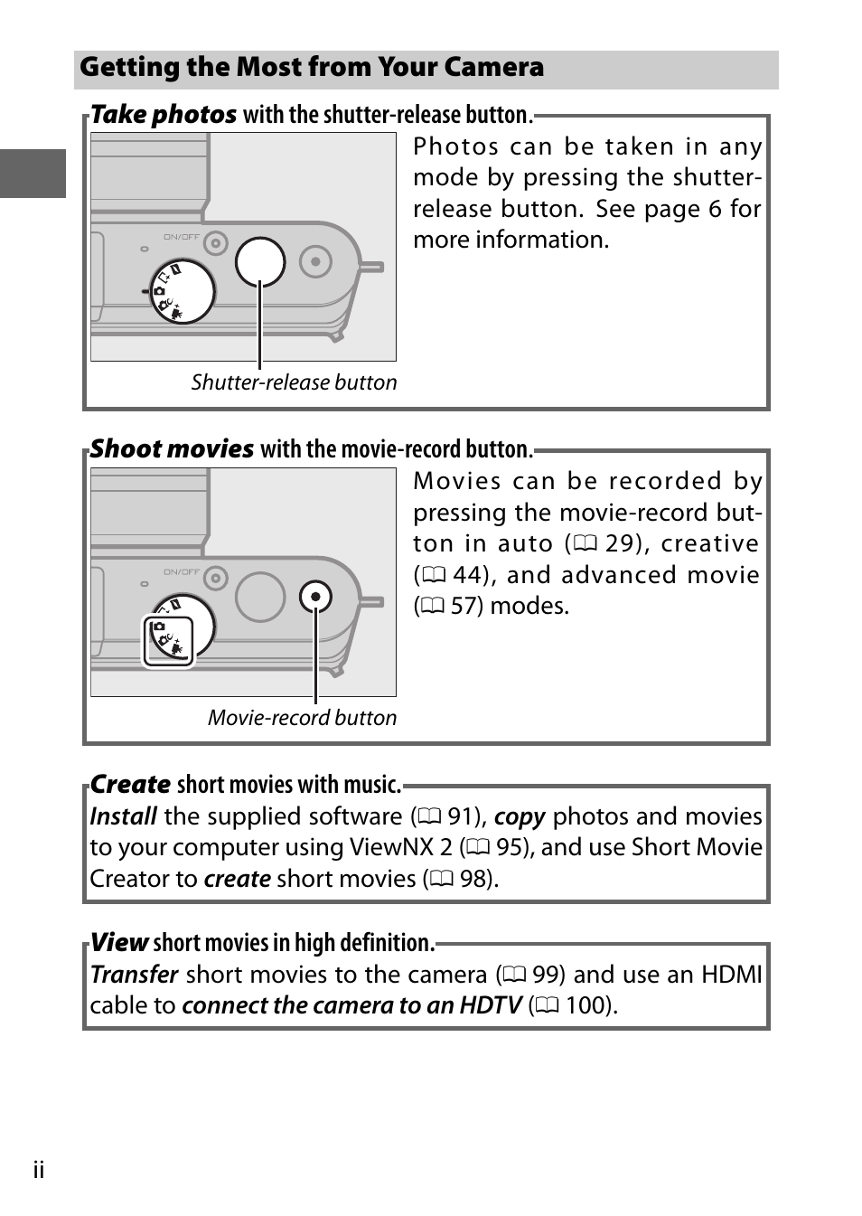 Getting the most from your camera | Nikon J3 User Manual | Page 4 / 234