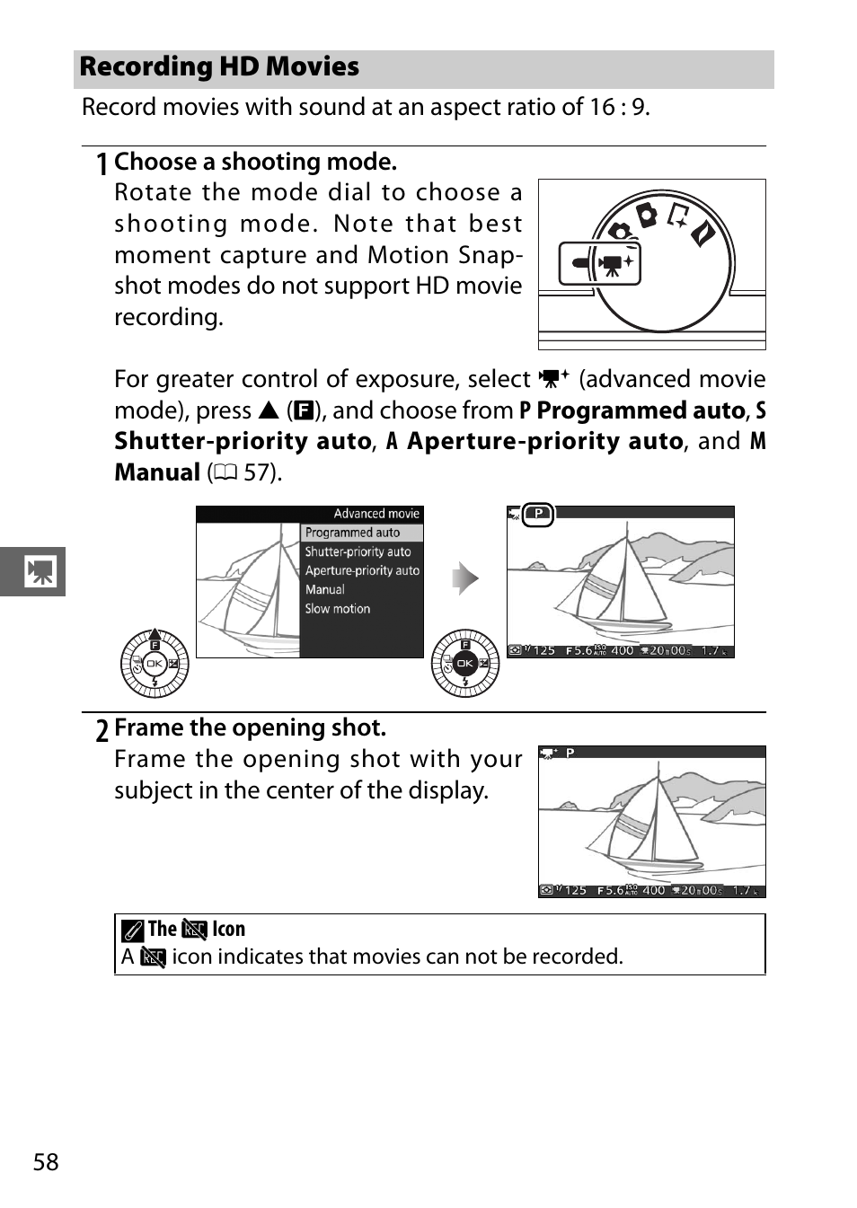 Recording hd movies | Nikon J3 User Manual | Page 78 / 234