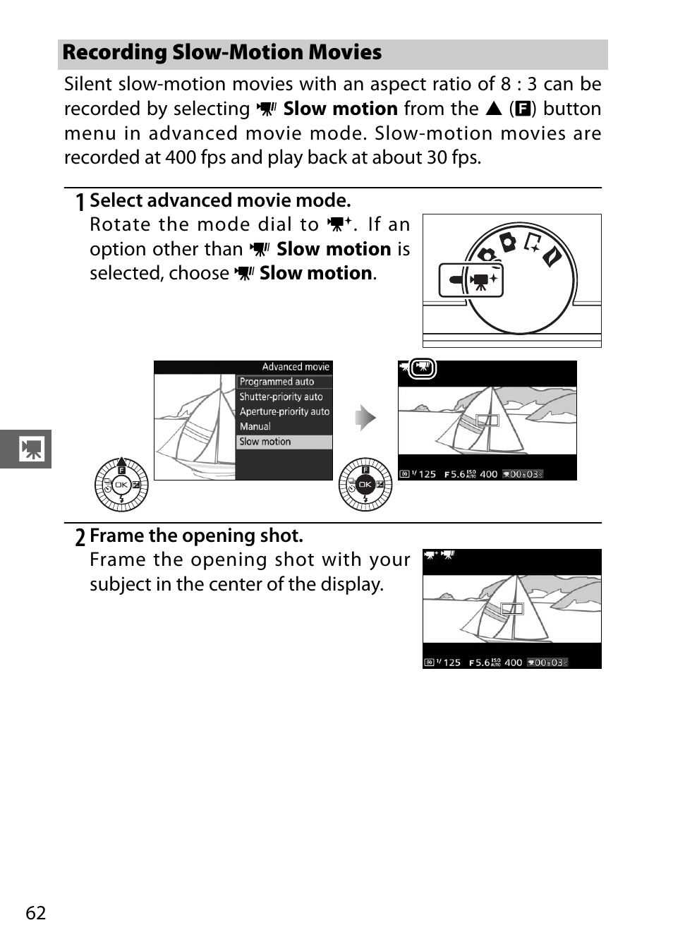 Recording slow-motion movies | Nikon J3 User Manual | Page 82 / 234