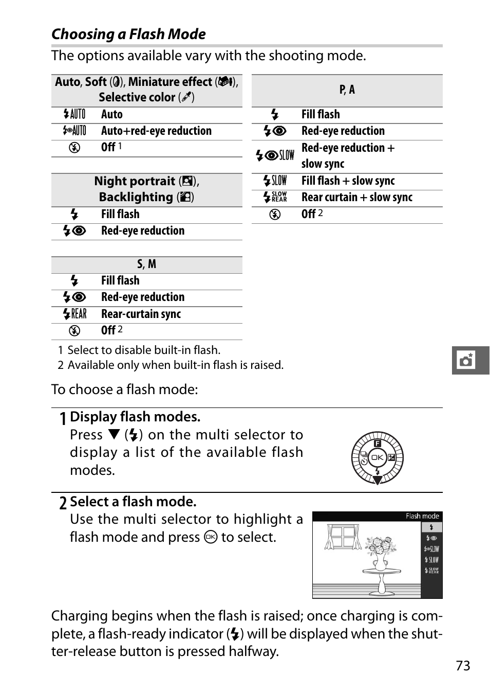 Choosing a flash mode | Nikon J3 User Manual | Page 93 / 234